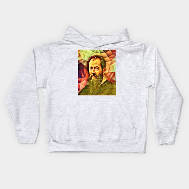 Giorgio Vasari Snow Portrait | Giorgio Vasari Artwork 15 Kids Hoodie by JustLit